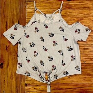 Joe Boxer Cold Shoulder, Front Tie Shirt